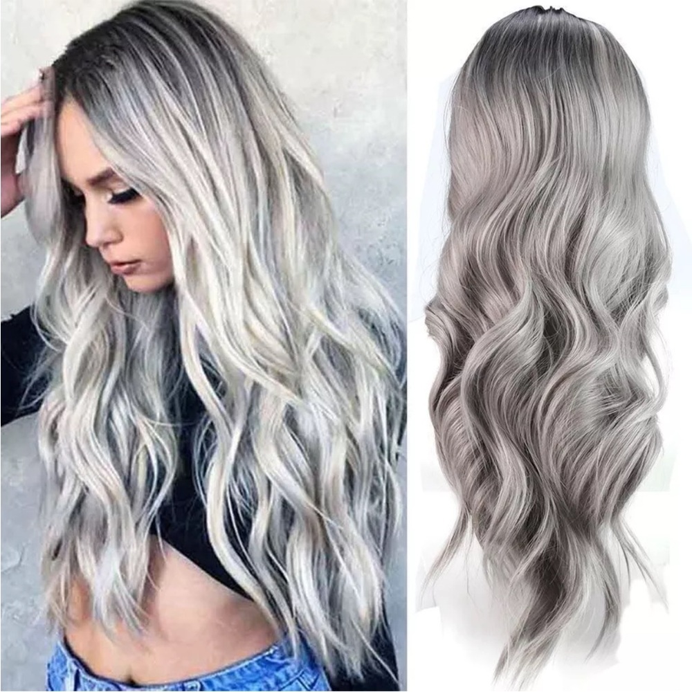 Long Curly Human Hair Wig – Lace Front Party Style